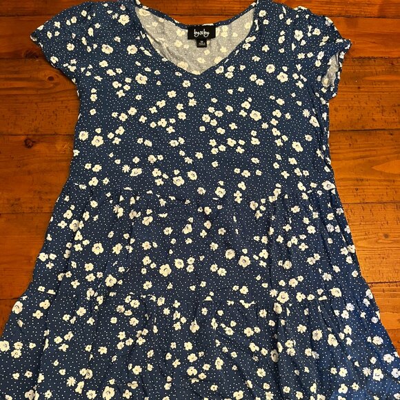 By & By Blue Floral Mini Dress – Size M, Lightweight - Picture 1 of 5